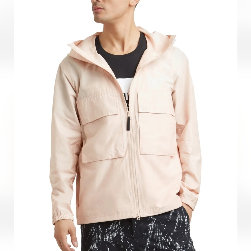 🔥SALE🔥 NWT KENNETH COLE Womens Rose Smoke Hooded Windbreaker Men Jacket  Sz L
